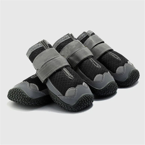 Dog Booties,Waterproof Dog Shoes for Large Medium Small Dogs,Suitable for Summer Hot Pavement,Adjustable Non-Slip Rubber Paw Protector Black Size 2