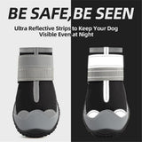 Dog Booties,Waterproof Dog Shoes for Large Medium Small Dogs,Suitable for Summer Hot Pavement,Adjustable Non-Slip Rubber Paw Protector Black Size 2