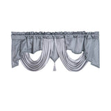 Wave curtain head curtain 140 * 45cm. Made of polyester fabric with soft satin trim. Add some luxurious atmosphere to your home.（grey） In Australia - Darrahopens