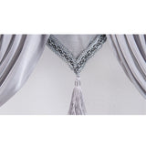 Wave curtain head curtain 140 * 45cm. Made of polyester fabric with soft satin trim. Add some luxurious atmosphere to your home.（grey） In Australia - Darrahopens