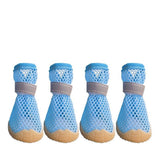 Soft Dog Shoes for Small Dogs, Anti-Slip Dog Boots for Winter Snowy Day, Summer Hot Pavement, Breathable Dog Paw Protectors for Outdoor Walking Running, Size 2, Blue In Australia - Darrahopens