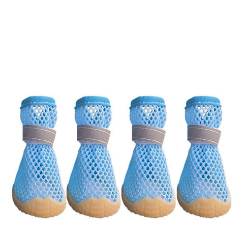 Soft Dog Shoes for Small Dogs, Anti-Slip Dog Boots for Winter Snowy Day, Summer Hot Pavement, Breathable Dog Paw Protectors for Outdoor Walking Running, Size 2, Blue In Australia - Darrahopens