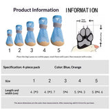 Soft Dog Shoes for Small Dogs, Anti-Slip Dog Boots for Winter Snowy Day, Summer Hot Pavement, Breathable Dog Paw Protectors for Outdoor Walking Running, Size 2, Blue
