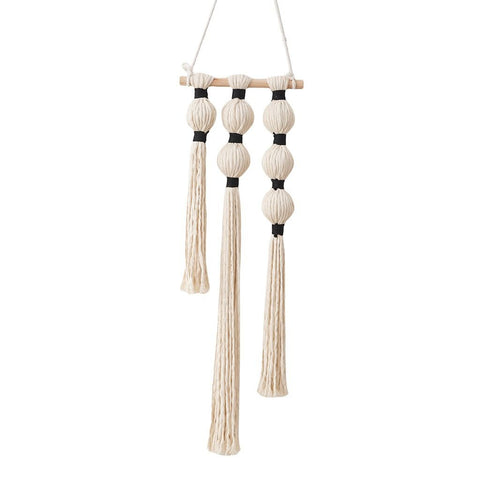 Wall Hanging Tassels Sphericity Cotton Textile  for Bedroom Living Room Decor , Natural Farmhouse Rope Ball Yarn Art In Australia - Darrahopens