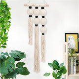 Wall Hanging Tassels Sphericity Cotton Textile  for Bedroom Living Room Decor , Natural Farmhouse Rope Ball Yarn Art In Australia - Darrahopens