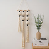 Wall Hanging Tassels Sphericity Cotton Textile  for Bedroom Living Room Decor , Natural Farmhouse Rope Ball Yarn Art In Australia - Darrahopens