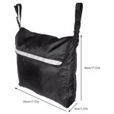 Wheelchair Bag,Wheelchair Backpack Bag,Waterproof,Wheel Chair Storage Tote Accessory-Large Capacity with Reflective Stripe for Walker Rollator Wheelchair Transport Chair（Black）