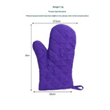 Professional Heat Resistance Kitchen Cotton Oven Gloves for Grilling Cooking Microwave BBQ Baking, 2-Pack with Soft Inner Lining (Purple) In Australia - Darrahopens
