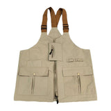 Multifunctional Vest Shoulder Bag Multiple Pockets Practical corduroy Lightweight Design for Outdoor Travel Hiking（L）