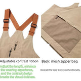 Multifunctional Vest Shoulder Bag Multiple Pockets Practical corduroy Lightweight Design for Outdoor Travel Hiking（L）