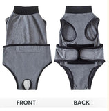 Recovery Suit for Dogs, Dog Surgery Suit Female Spay, Dog Surgical Recovery Onesie Male Neuter, Anti Licking Wounds Puppy Post Surgery Bodysuit Outfit, Cone of Shame Alternative, Grey L In Australia - Darrahopens
