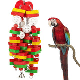 Large Bird Parrot Toys for Cockatoos  Grey Macaws and  Parrots Bird Gift Wooden parrot supplies (Apple-22inch) In Australia - Darrahopens