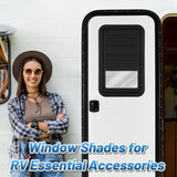 RV Thin Pleated Shade Replacement Compatible with Prepped Entry Doors/Thin Shade Ready  Entry Door,12” x 21” RV Window Blinds for Camper Travel Trailers In Australia - Darrahopens