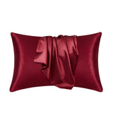 Pillow Case 2 Pack Pillowcase for Hair and Skin Satin Pillow Covers with Zipper Closure (Queen( 20x30in)-Wine Red In Australia - Darrahopens