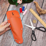 Garden Pruner Sheath, Pruner Tool Holster, Premium PU Leather Holster Protective Case Cover Scabbard for Gardening Pruning Shears Scissor - Orange In Australia - Darrahopens