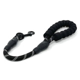 The rope for training dogs, I teach them to walk without pulling. The climbing rope with a rotating metal buckle lock takes your little dog close to the crowd (46cm, black) In Australia - Darrahopens