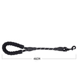 The rope for training dogs, I teach them to walk without pulling. The climbing rope with a rotating metal buckle lock takes your little dog close to the crowd (46cm, black)