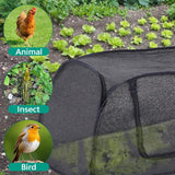 Garden Cover for Raised Beds  Pop-Up Mesh Plant Garden Bed Cover for Vegetables, Seedlings, Fruits, Frost Protection, Outdoor Gardening Bird and Animal Barrier Greenhouse Cover (Black) In Australia - Darrahopens