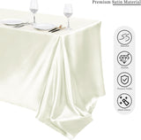 Rectangular Satin Tablecloth -beige, Rectangle Shiny Satin Table Linens for Rectangular Tables（145*260CM） In Australia - Darrahopens