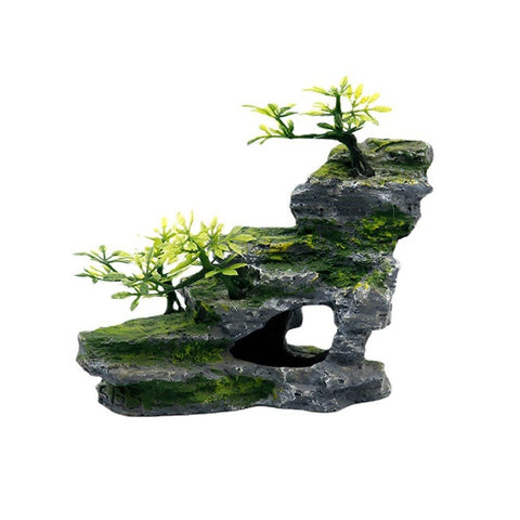 Medium Aquarium Rock Mountain Decor – Realistic Resin Landscape Ornament for Fish Tanks – Enhances Underwater Scenery, Easy to Clean, Safe for Fish In Australia - Darrahopens