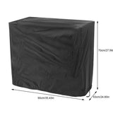 Portable Grill, Tabletop BBQ Cover for Small Gas Barbeque Grill 210D Oxford cloth square barbecue hood（Black 90*63*70cm） In Australia - Darrahopens