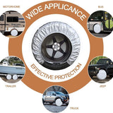 PVC Leather Spare Tire Wheel Cover for Car Truck SUV Camper Trailer Universal Fit Black (for Overall Wheel Diameter 18-21 inches) In Australia - Darrahopens