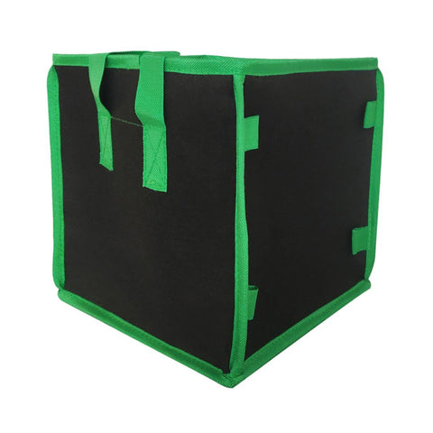5 Pack  Square Grow Bags, Thick Fabric Cubic Plant Pots with Handles, Heavy Duty Breathable Nursery Bags for Vegetables, Flowers, Plants, Indoor and Outdoor Gardening（9in）