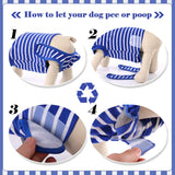 Dog Rehabilitation Surgical Clothing - Male and Female, Adjustable Anti Licking, Breathable and Comfortable, L， blue stripes In Australia - Darrahopens