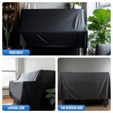 Upright Piano Cover - Silver Oxford Fabric, Dustproof & Waterproof, Household musical instrument protective cover（420D：153*60*110cm） In Australia - Darrahopens