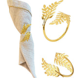 Gold Napkin Rings Set of 12 Metal Napkin Holder for Table Wheat Sheaf Napkin Rings for Dinning Table Parties In Australia - Darrahopens