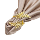 Gold Napkin Rings Set of 12 Metal Napkin Holder for Table Wheat Sheaf Napkin Rings for Dinning Table Parties In Australia - Darrahopens