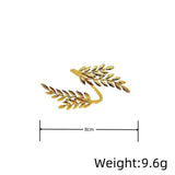 Gold Napkin Rings Set of 12 Metal Napkin Holder for Table Wheat Sheaf Napkin Rings for Dinning Table Parties