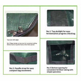 Big Compost Bag -  Garden Compost Bin for Yard Garbage Cans Plant growth bag fermentation bucket (Green 1pcs 45*80cm)