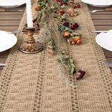Farmhouse Rustic Jute  Woven Dining Table Runner for Bedroom Dresser Kitchen Home Decor(Brown, 30*91cm) In Australia - Darrahopens