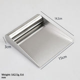 Kitchen Food Scoop, Stainless Steel, Wide Mouth, For Transferring Chopped Ingredients And Scraping Pastry Dough,