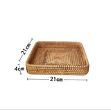Remote Basket for Coffee Table Entryway Living Room Rattan Serving Tray Handwoven Wicker Baskets Decorative Tray for Wallet Remote Control Trinkets Rings Cosmetics Crackers（medium size） In Australia - Darrahopens