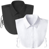 Fake Collar Detachable  Collar Faux False Collar Blouse Half Shirt Collars Tops for Women  Graduation Halloween（Black+white） In Australia - Darrahopens