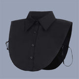 Fake Collar Detachable  Collar Faux False Collar Blouse Half Shirt Collars Tops for Women  Graduation Halloween（Black+white）