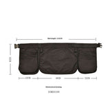 Waist Apron - 6 Pockets with Zippers & Adjustable Clip Belt For Kitchen Cooking Restaurants Waiters Servers BBQ