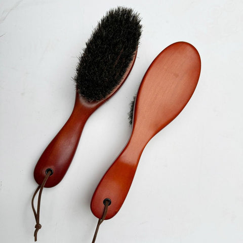 Clothes Brush, Pure Horse Bristle Garment Brush Removes Lint, Pet Hair, and debris from Jackets, Hats, Hoods, Couch - Solid  Wood Handle (2-Pack) In Australia - Darrahopens