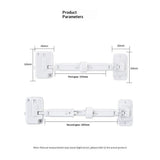 （2 Pack） Child Proof Window Restrictor, Adjustable Baby Safety Window Lock, Window Safety Locks for Toddlers & Pets, Easy to Install Suitable for Door, Washing Machine, Cat Door (White)