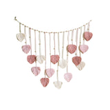 Wall Hanging Tapestry with Wood Bead and Leaf Wall Decor for Bedroom Living Room Nursery Apartment, Room Boho Style Decor Tapestry(Pink 120 * 75CM - Comes with 10 wooden clips) In Australia - Darrahopens