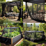 Mosquito Netting Garden Mesh Netting,Fly Bird Net Barrier Hunting Blind Plant Protecting Net, Black（2.4*6m） In Australia - Darrahopens