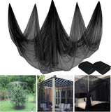 Mosquito Netting Garden Mesh Netting,Fly Bird Net Barrier Hunting Blind Plant Protecting Net, Black（2.4*6m）