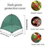 Plant Tent Outdoor Winter Shrub Cover Green Frost Tents Plant Covers Freeze Protection Tent Waterproof Plant Frost Protector Plant Guard Cover to Protect Plants Vegetable from Animals, （olive drab）