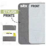 Baby Changing Pad Portable, Diaper Changing Mat , Travel Pad for Diaper Bag, Baby Essentials, Wipeable & Waterproof Mat (Gray) In Australia - Darrahopens