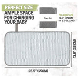Baby Changing Pad Portable, Diaper Changing Mat , Travel Pad for Diaper Bag, Baby Essentials, Wipeable & Waterproof Mat (Gray)