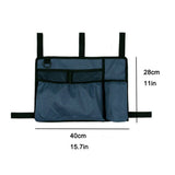 Walker Accessories for Seniors - Folding Walker Bag with Cup Holder, Storage Basket, and Organizer Pouch, Blue