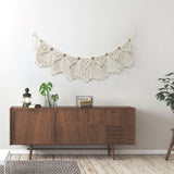Tassel Garland Wall Hanging Handmade Cotton Bohemian Banner Home Decor for Bedroom Living Room Nursery, Party & Wedding Decoration（7-Flag） In Australia - Darrahopens