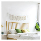 Tassel Garland Wall Hanging Handmade Cotton Bohemian Banner Home Decor for Bedroom Living Room Nursery, Party & Wedding Decoration（7-Flag）